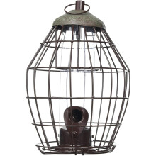 Peckish Squirrel Proof Bird Seed Feeder, Secret Garden Quick Release Base, Green