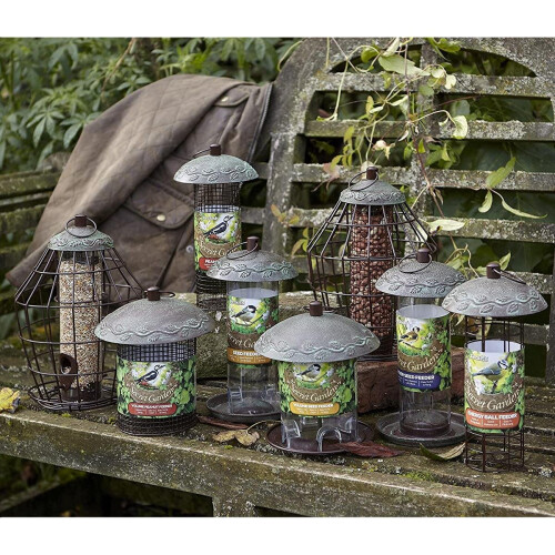 Peckish Peckish Squirrel Proof Bird Seed Feeder, Secret Garden Quick Release Base, Green 2