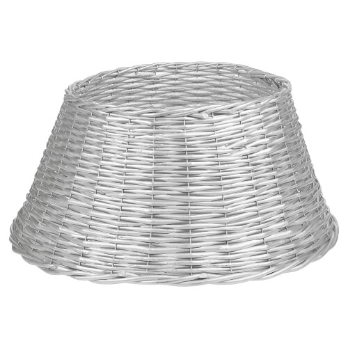 URBN Living (Silver) Christmas Willow Wicker Rattan Tree Skirts 1