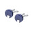 Charles William Smart Sparkle Blue Silver Cufflinks Round 2