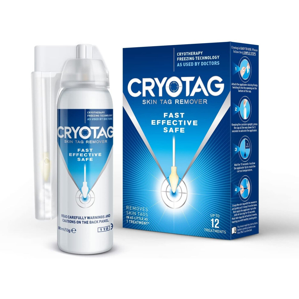 Cryotag Skin Tag Remover - Fast Effective Safe- Up to 12 treatments