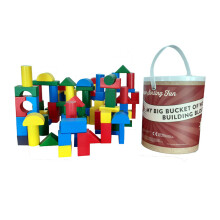 Wooden Shape Sorting Bucket 100 Pieces