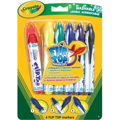 Crayola Crayola 6 Flip Top Markers 1