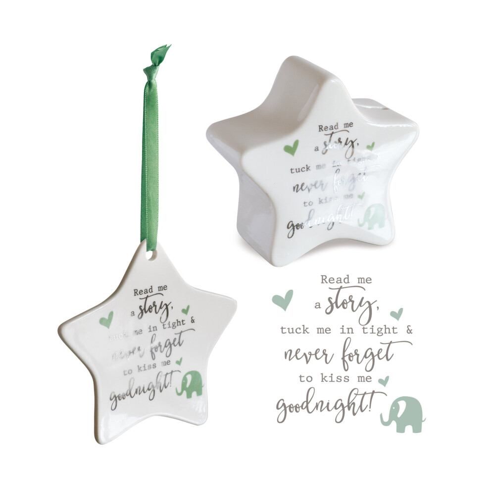 Star Shaped Money Box & Kiss Me Hanging Decoration Arora Design