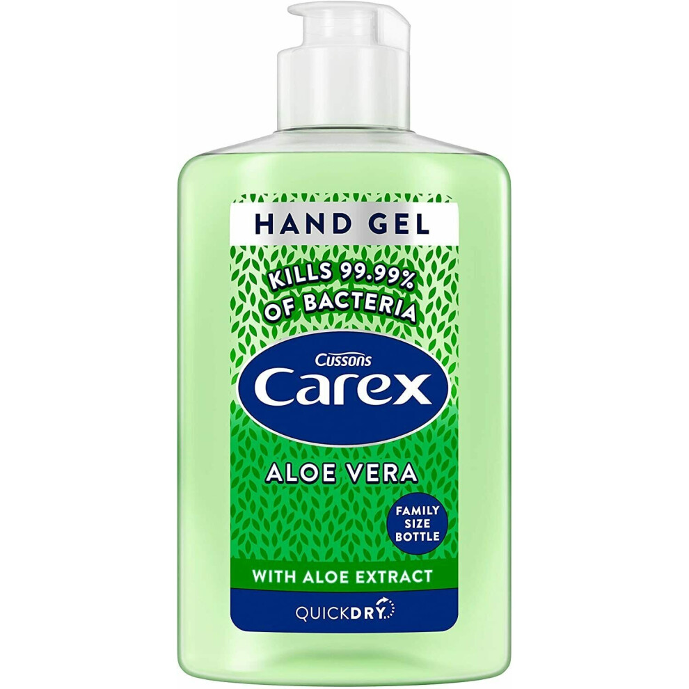 Carex Aloe Vera Hand Sanitizer Gel Anti Bacterial Quick Dry 300ml