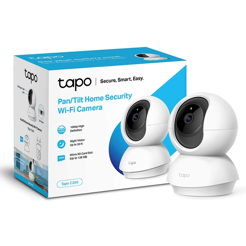 TP-Link Tapo Pan/Tilt Smart Security Camera, Indoor CCTV, 360