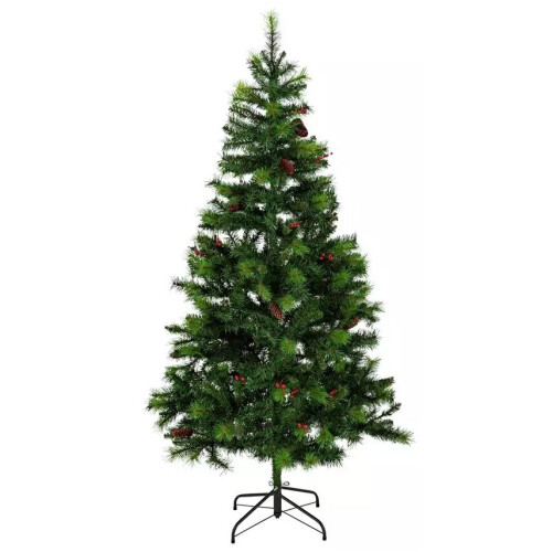 Home 6ft Berry & Cone Christmas Tree Green on OnBuy