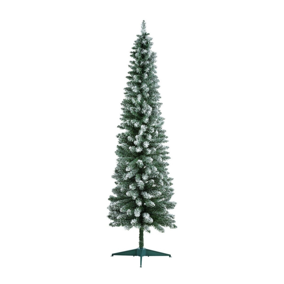 Home 6ft Snow Tipped Pencil Christmas Tree - Green