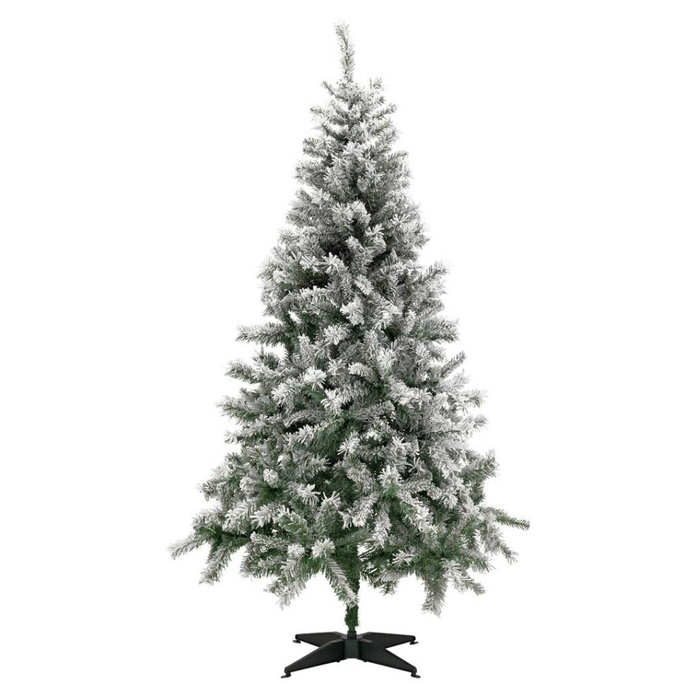 Home 6ft Snow Covered Christmas Tree - Green