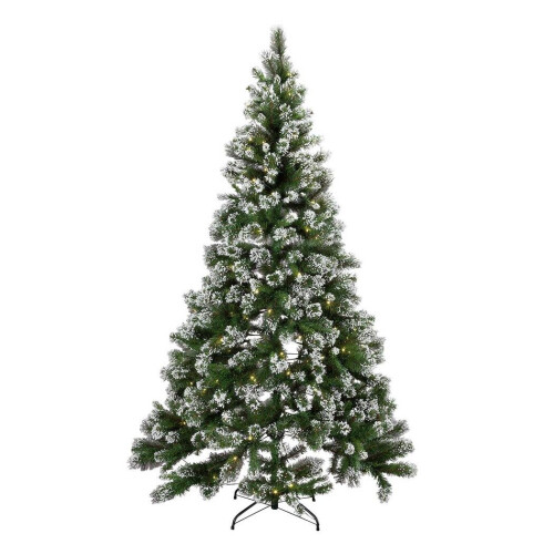 Habitat 7ft PreLit Snow Tipped Christmas Tree Green on OnBuy