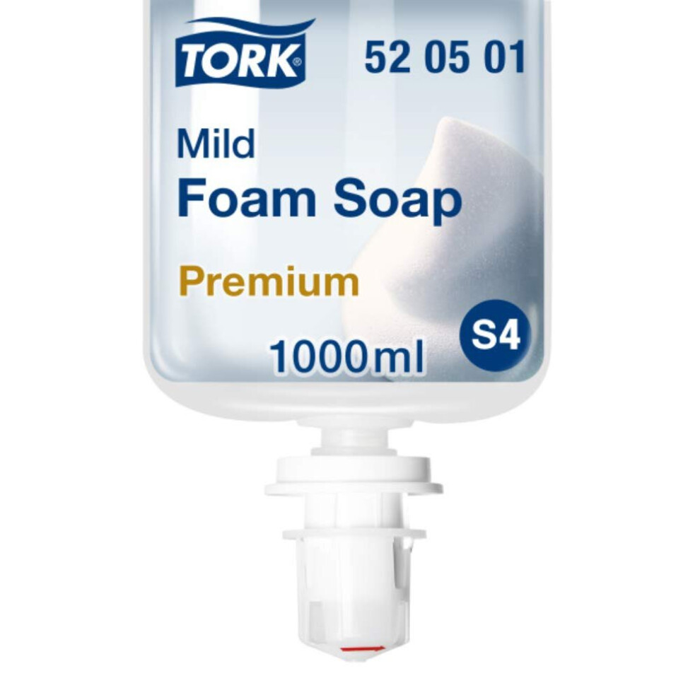 Tork Mild Foam Soap For S4 Dispenser Systems (1000Ml Refill Cartridge)