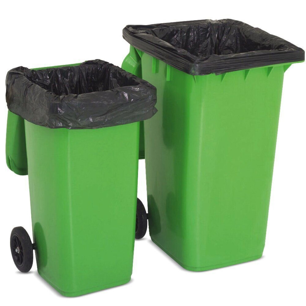 Abbey Wheelie Bin Liners x 50, 240 Litre Capacity Black Bin Bags