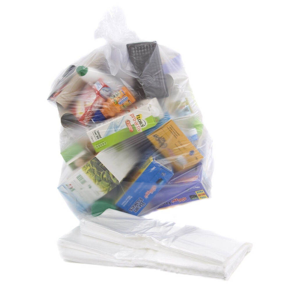 Clear Recycling Bags 90 Litre - 64 Gauge - Abbey - (Box of 100)