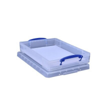 10 Litre Really Useful Stackable Storage Box, Clear, 520 x 340 x 85 mm