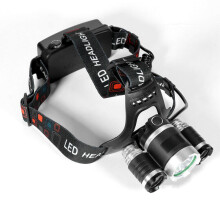 12000LM T6 LED Headlamp USB Rechargeable, 3x XM-L T6, 4 Modes, 90 Adjustable, Waterproof Hiking Torch