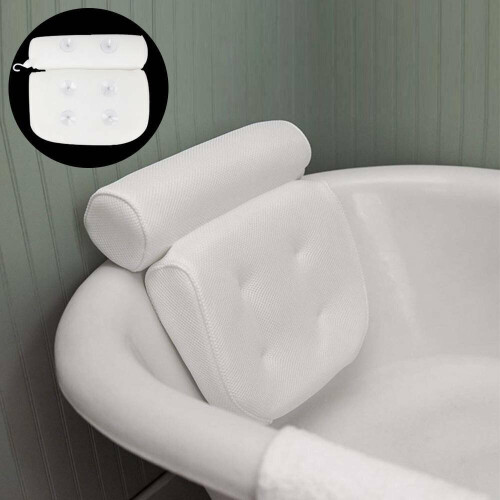 3D Mesh Neck Back Waterproof Luxury Bathroom Bath Spa Pillow Cushion
