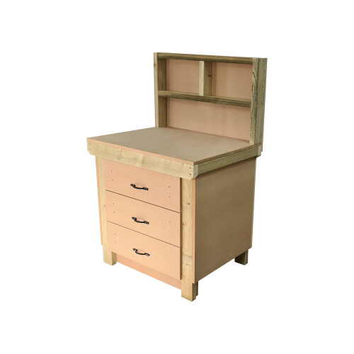 (3ft, With Back Panel) Tool Cabinet Workbench Wooden 18mm MDF Top 1