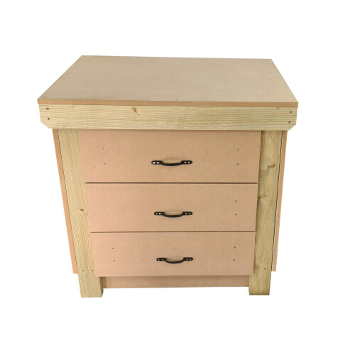 (3ft, Without Back Panel) Tool Cabinet Workbench Wooden 18mm MDF Top 2