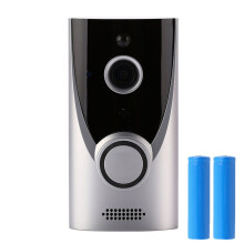 (Silver+Batteries) Video Doorbell Alarm Smart Phone Remote Monitoring