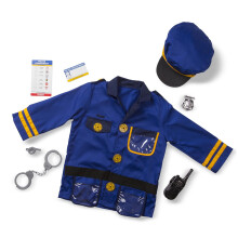 Childrens Melissa and Doug Police Officer Fancy Dress Costume One Size