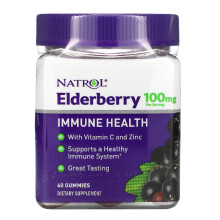 Natrol, Elderberry Immune Health, 100 mg, 60 Gummies