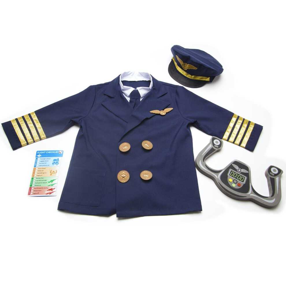 Childrens Melissa and Doug Pilot Fancy Dress Costume One Size