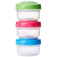 Sistema Mini Bites To Go Containers, Set of 3 Multicoloured