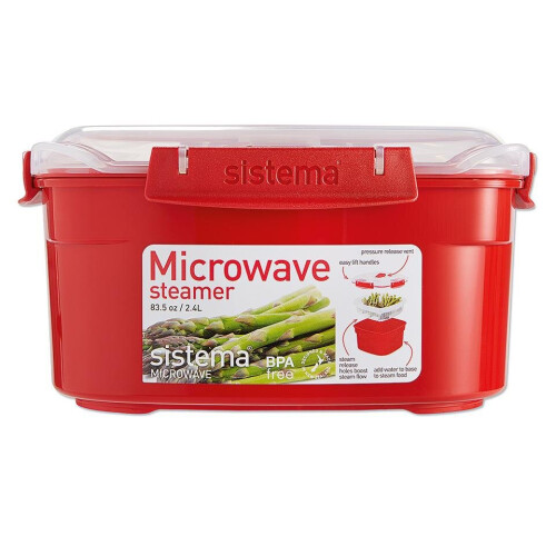 Sistema Sistema Klip It Microwave Steamer with lid, 2.4L, Medium