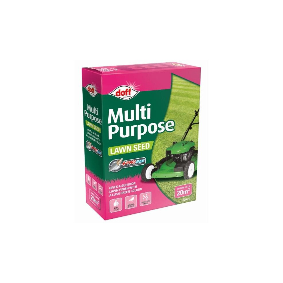 (500g, May Vary) Doff Multi Purpose Lawn Seed with Procoat