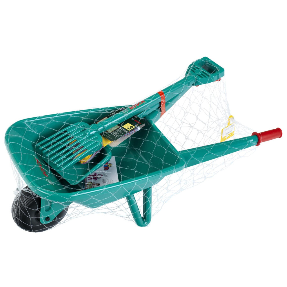 Theo Klein Bosch Mini Garden Set With Wheelbarrow Toy 4 PCs