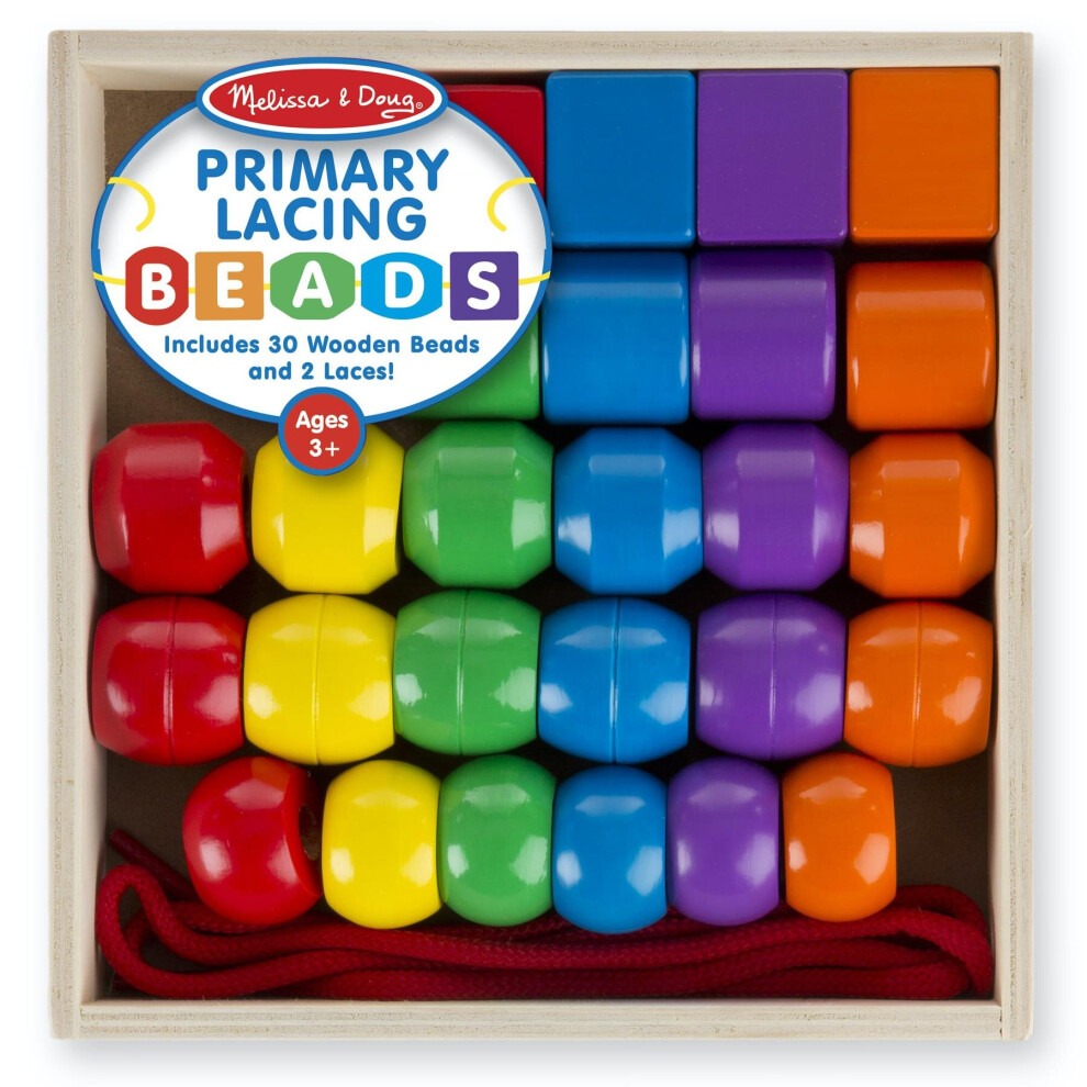 Melissa & Doug Primary Lacing Beads