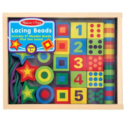 Melissa & Doug Melissa & Doug Deluxe Wooden Lacing Beads