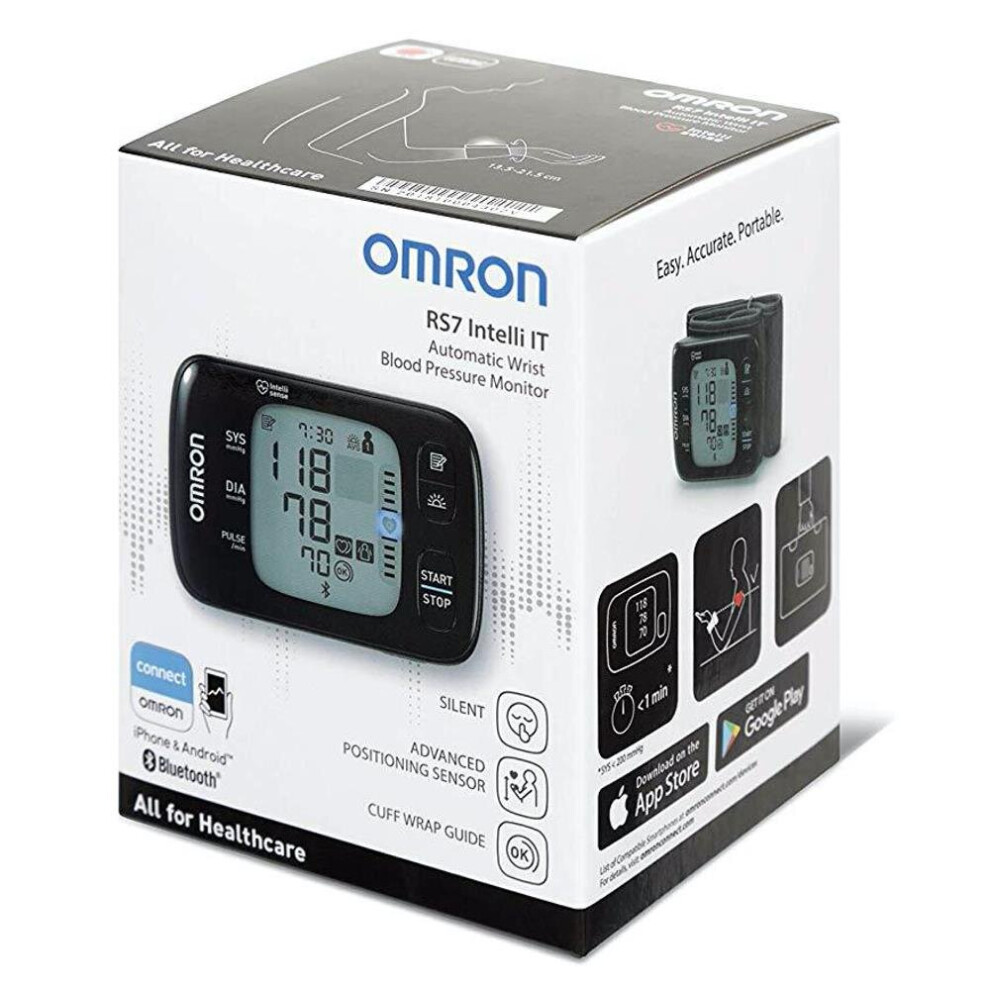 Omron Wrist Blood Pressure Monitor With Bluetooth Connectivity HEM-6232T-ERS7