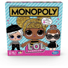Monopoly Game: L.O.L. SURPRISE! Edition Board Game - Collectible Doll Accessory Tokens, Surprise Cards, Ages 8+, Code E7572