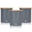 Swan (Grey) Swan Nordic Set of 3 Storage Canisters 1