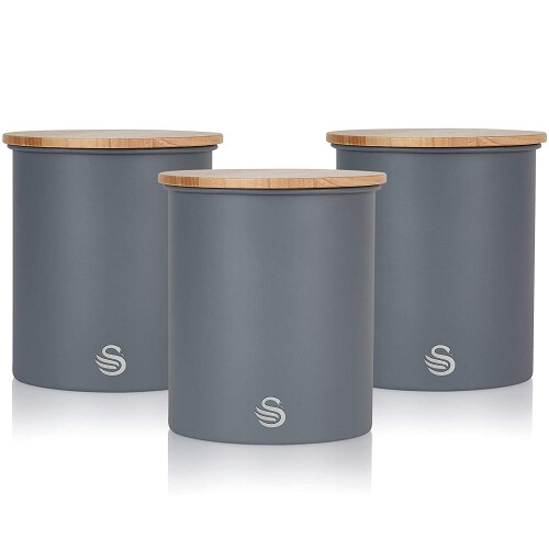 Swan (Grey) Swan Nordic Set of 3 Storage Canisters