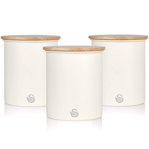 Swan (White) Swan Nordic Set of 3 Storage Canisters