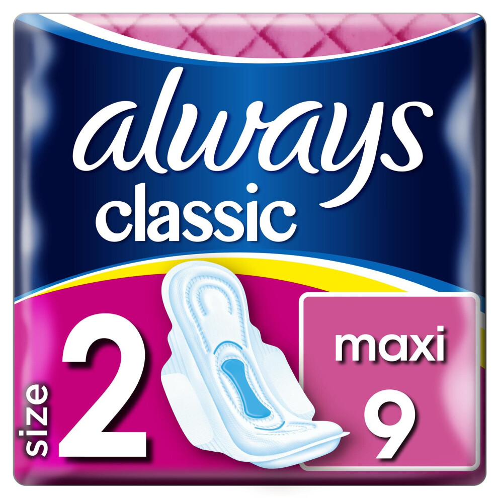 Always Classic Maxi Wings - 9 Pads