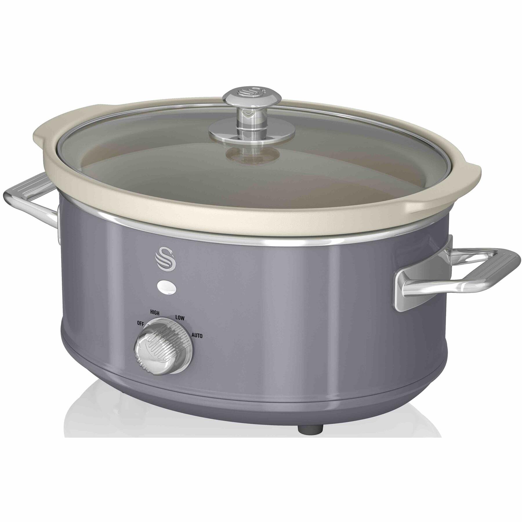 Swan SF17021GRN 3.5 Litre Retro Slow Cooker Grey on OnBuy