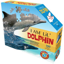 Madd Capp Puzzles Jr. - Je suis un petit dauphin - 100 pièces - Puzzle en forme d'animal
