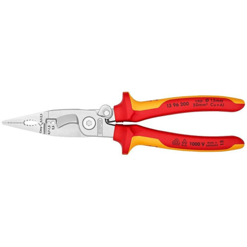 Knipex Alicate multifuncional Knipex 13 96 200 50 mm² (máx) 0 AWG (máx) 15 mm (máx)
