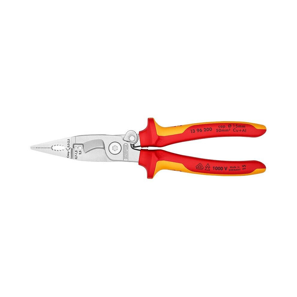 Knipex 13 96 200 Vde Pliers Electrical Installation Multi Component Grips 200Mm