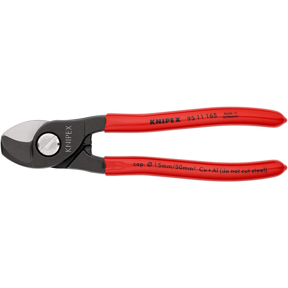 Knipex 95 11 165 Cable Shears Plastic Coated Handles 165mm