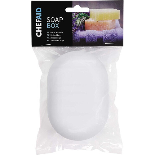 Chef Aid Soap Holder Box, White, Confezione da 1