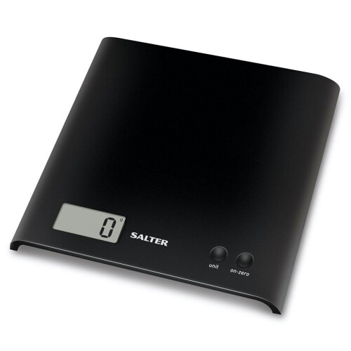 Salter Arc Electronic Digital Kitchen Scales Black 1066 Slim Design Easy Clean