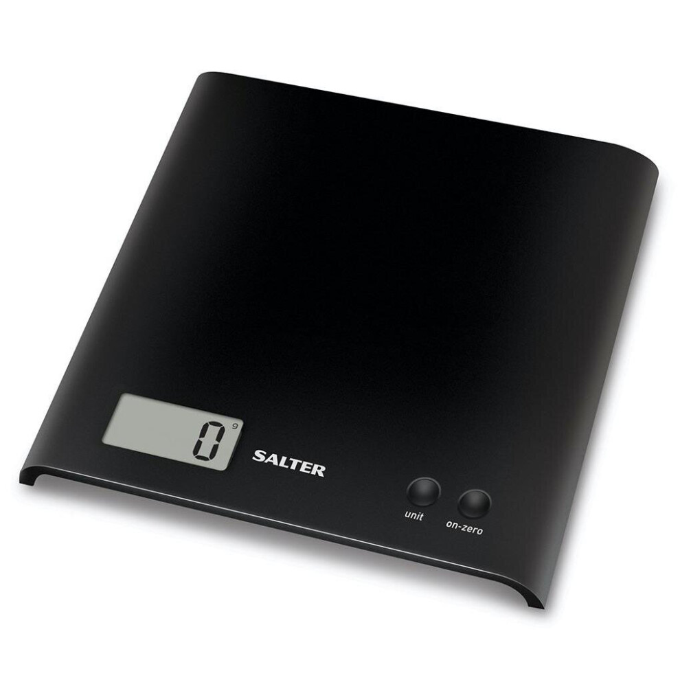 Salter Arc Electronic Digital Kitchen Scales Black 1066 Slim Design Easy Clean