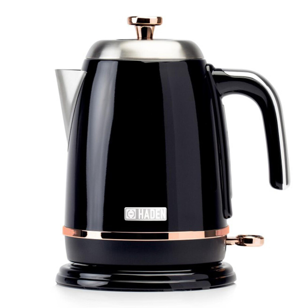 Haden 191137 Salcombe Jug Kettle 1.7L 3000W Black & Copper 2 Year Guarantee-image-OPC-P5V8NQS-NEW