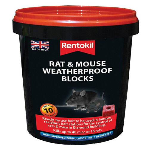 Rentokil Rentokil Mouse & Rat Weatherproof Blocks - 10 Pack [PSMR42]