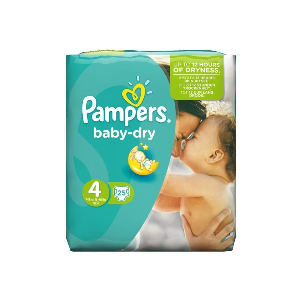 Pampers Baby-Dry Nappies/Diapers/Nepkins│Size 4│9-14kgs/20-31lbs│25pcs