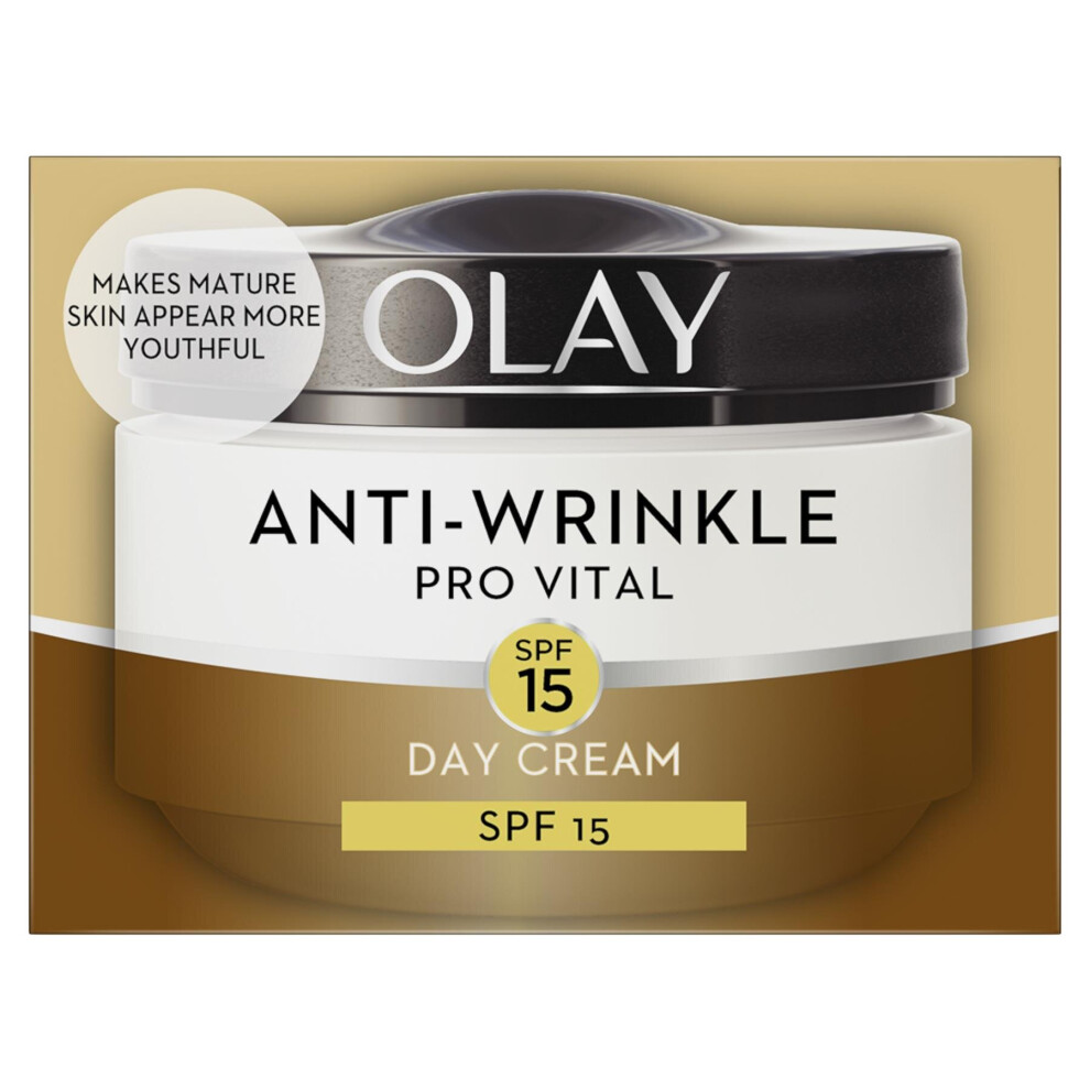 Olay Anti-Wrinkle Anti-Ageing Day Cream, Pro Vital SPF 15, 50ml